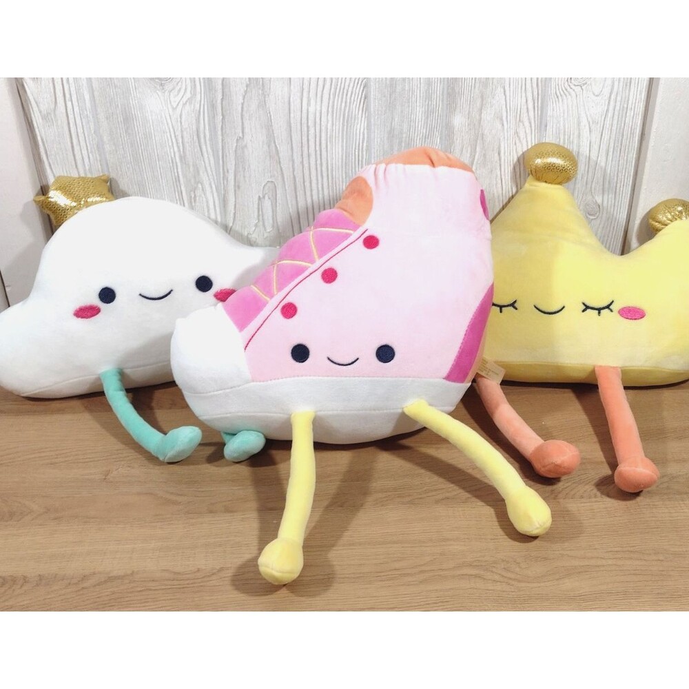 Squish Plush Pillow Cloud Lot of 3 Princess Cloud Shoe